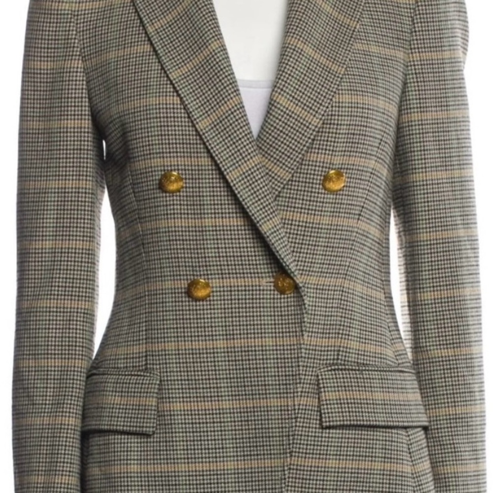 A.L.C. Sedgwick Plaid Double-Breasted Suit Size 8.